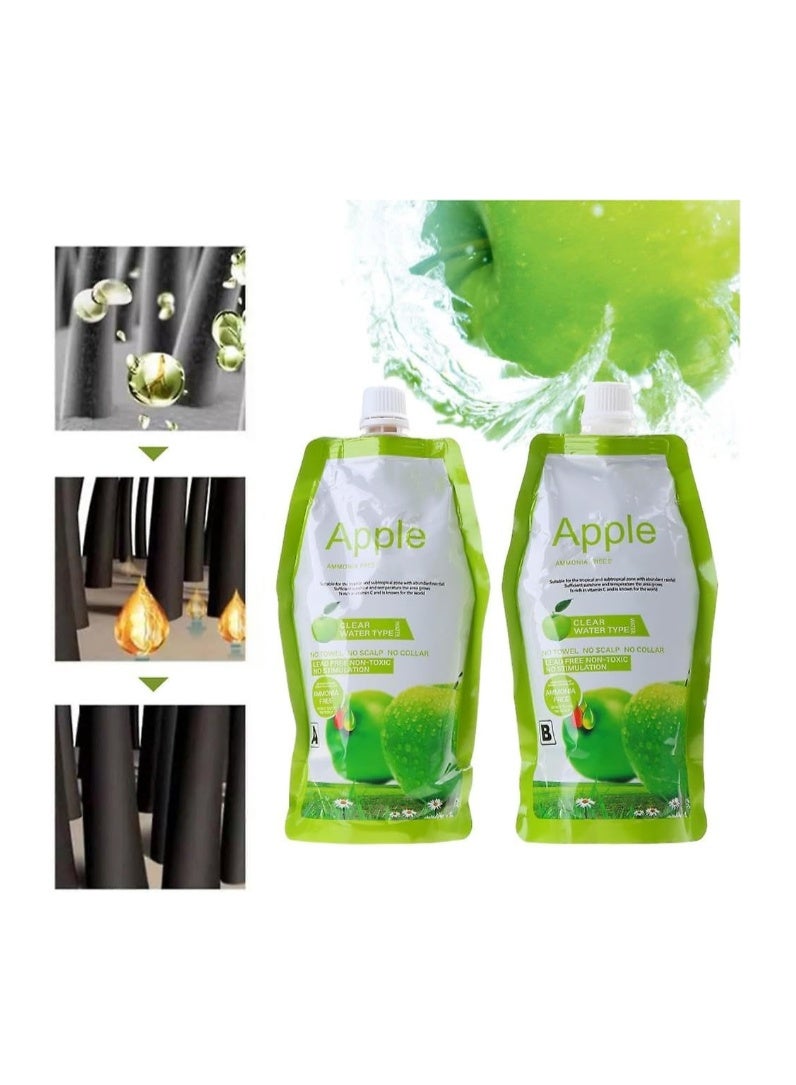 ابل  صبغة شعر كريمية بنية داكنة بخلاصة التفاح - تركيبة خالية من الأمونيا، تدوم حتى 72 ساعة، 500 مل × 2 - Image 2